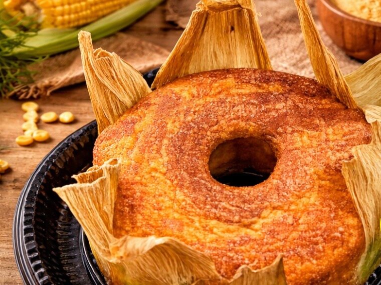 Bolo de milho na palha da Predileta