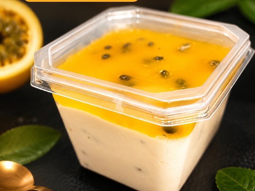 Pote de mousse de maracujá